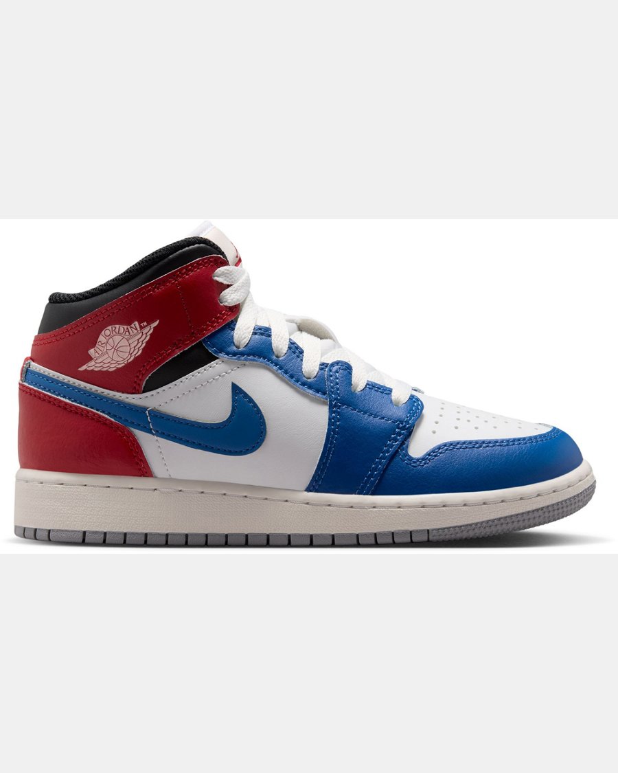 Air Jordan 1 Kids' Grade School Mid Shoes - Image 4