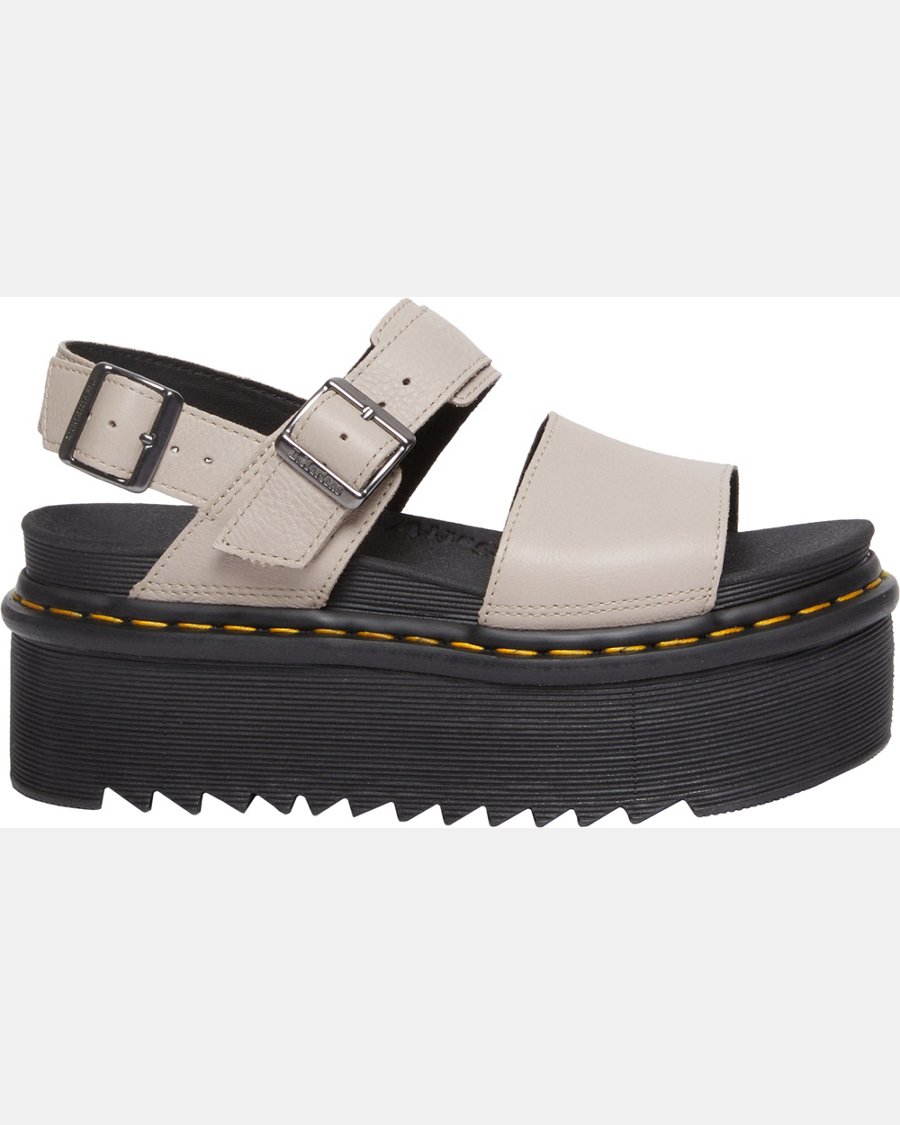 Dr. Martens Women's Voss Quad Pisa Leather Platform Sandals