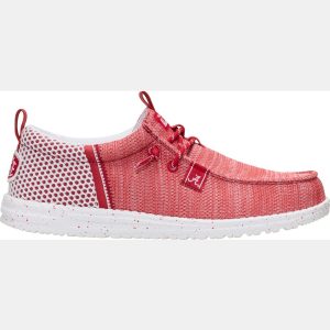 Hey Dude Men's Wally Stretch Sox Alabama Crimson Tide Shoes