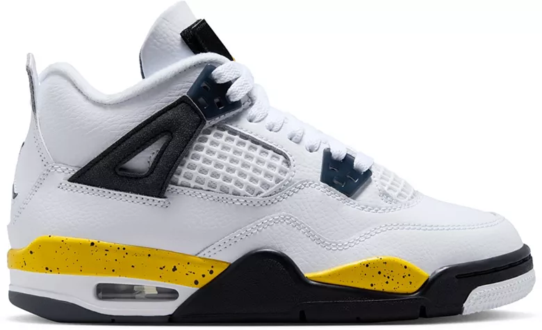 Air Jordan Kids' Grade School 4 Retro Rare Air 'Tour Yellow' Basketball Shoes