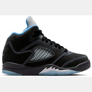 Air Jordan Kids' Preschool 5 Retro "Black Carolina" Basketball Shoes