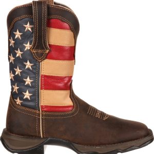Durango Women's Lady Rebel Patriotic Pull-On Western Work Boots