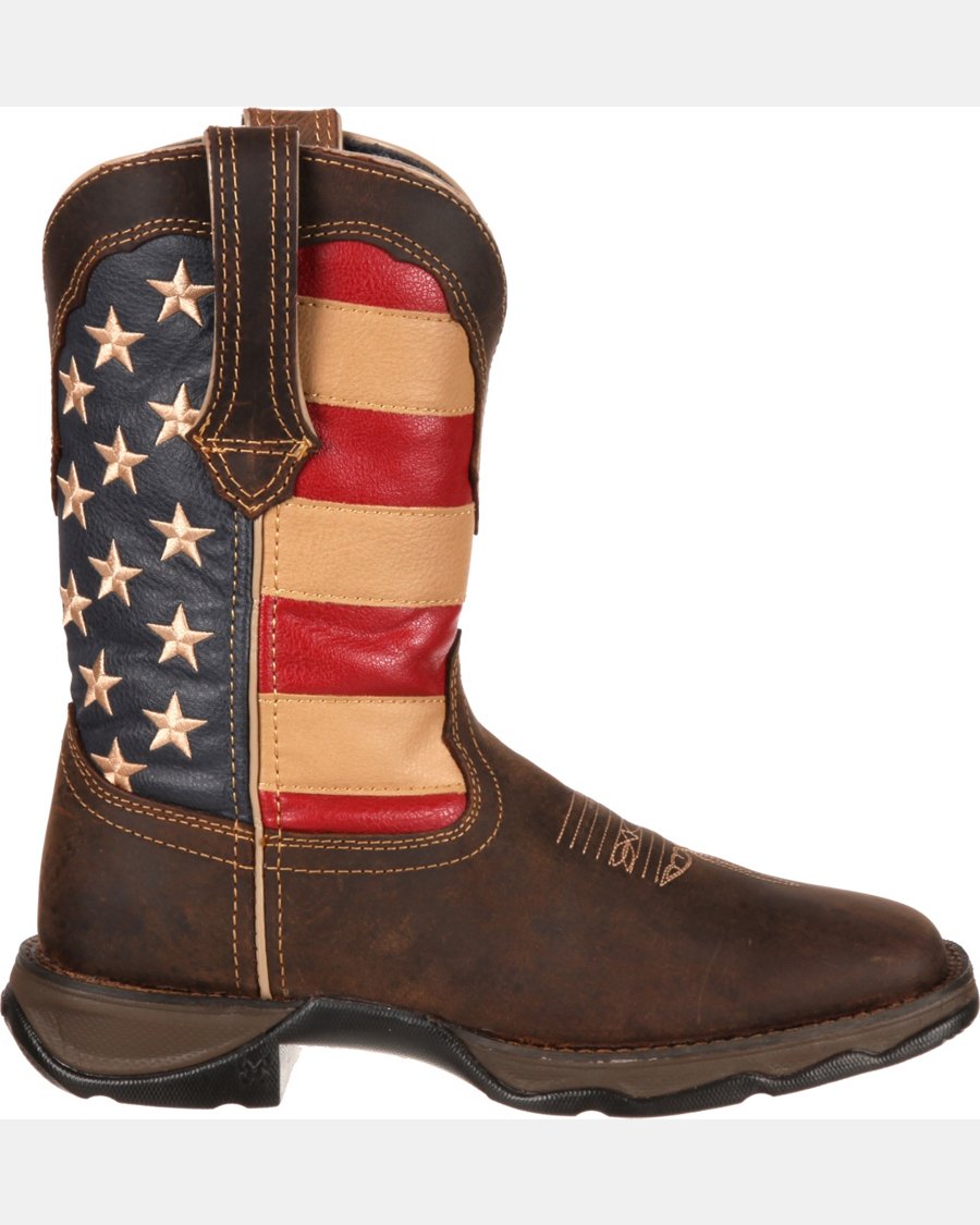 Durango Women's Lady Rebel Patriotic Pull-On Western Work Boots