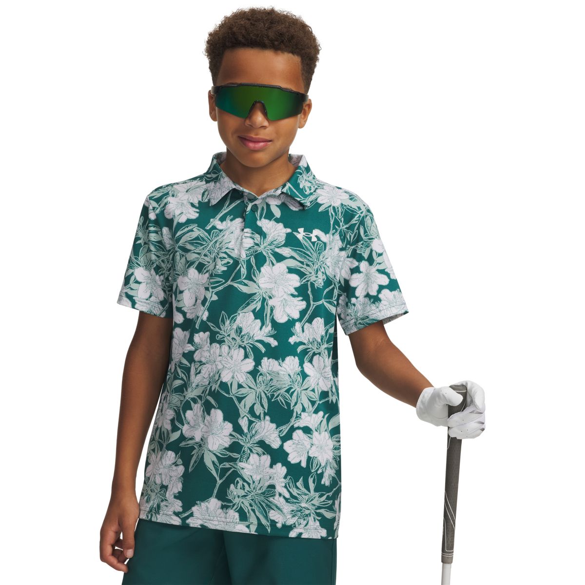 Under Armour Boys' Matchplay Printed Golf Polo - Image 2
