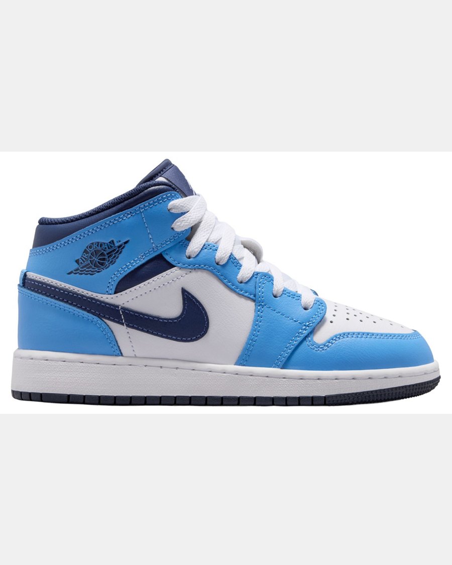 Air Jordan 1 Kids' Grade School Mid Shoes - Image 6