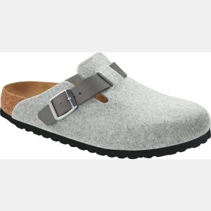 Birkenstock Men's Boston Natural Leather-Felt Clog