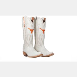 Gameday Boots Women's Texas Longhorns Ivory Carrie Leather 14" Western Boots