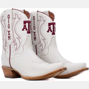 Gameday Boots Women's Texas A&M Aggies Ivory Sarah Shorty 8"Western Boots