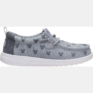 Hey Dude Kids' Wally Mickey Stretch Jersey Shoes