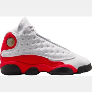 Air Jordan Kids' Grade School 13 Retro 'White and University Red' Basketball Shoes