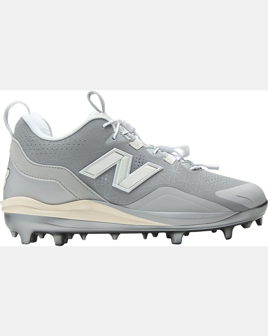 New Balance Men's Fuelcell Lindor 3 Comp Grey Day TPU Baseball Cleats