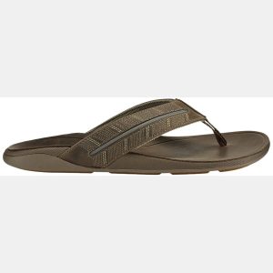 OluKai Men's Tuahine Palm Flip Flops