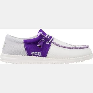 Hey Dude Men's Wally Tri TCU Horned Frogs Shoes