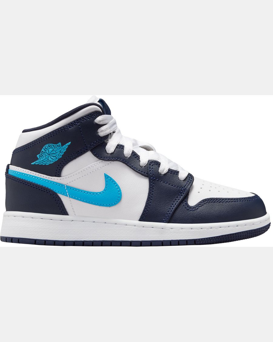 Air Jordan 1 Kids' Grade School Mid Shoes - Image 7