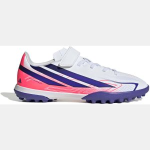 adidas Kids' F50 Hyperfast Club Hook and Loop Turf Soccer Cleats