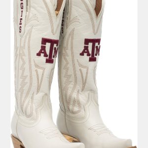 Gameday Boots Women's Texas A&M Aggies Ivory Tall Leather 14"Western Boots