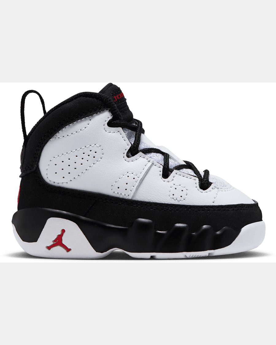 Air Jordan Toddler 9 Retro 'White and Black' Basketball Shoes
