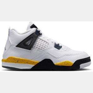 Air Jordan Kids' Preschool 4 Retro Rare Air 'Tour Yellow' Basketball Shoes