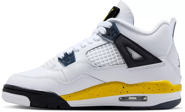 Air Jordan Kids' Grade School 4 Retro Rare Air 'Tour Yellow' Basketball Shoes - Image 4