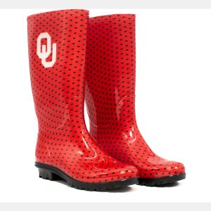 Gameday Boots Women's Oklahoma Sooners Red Misty Rain Boots