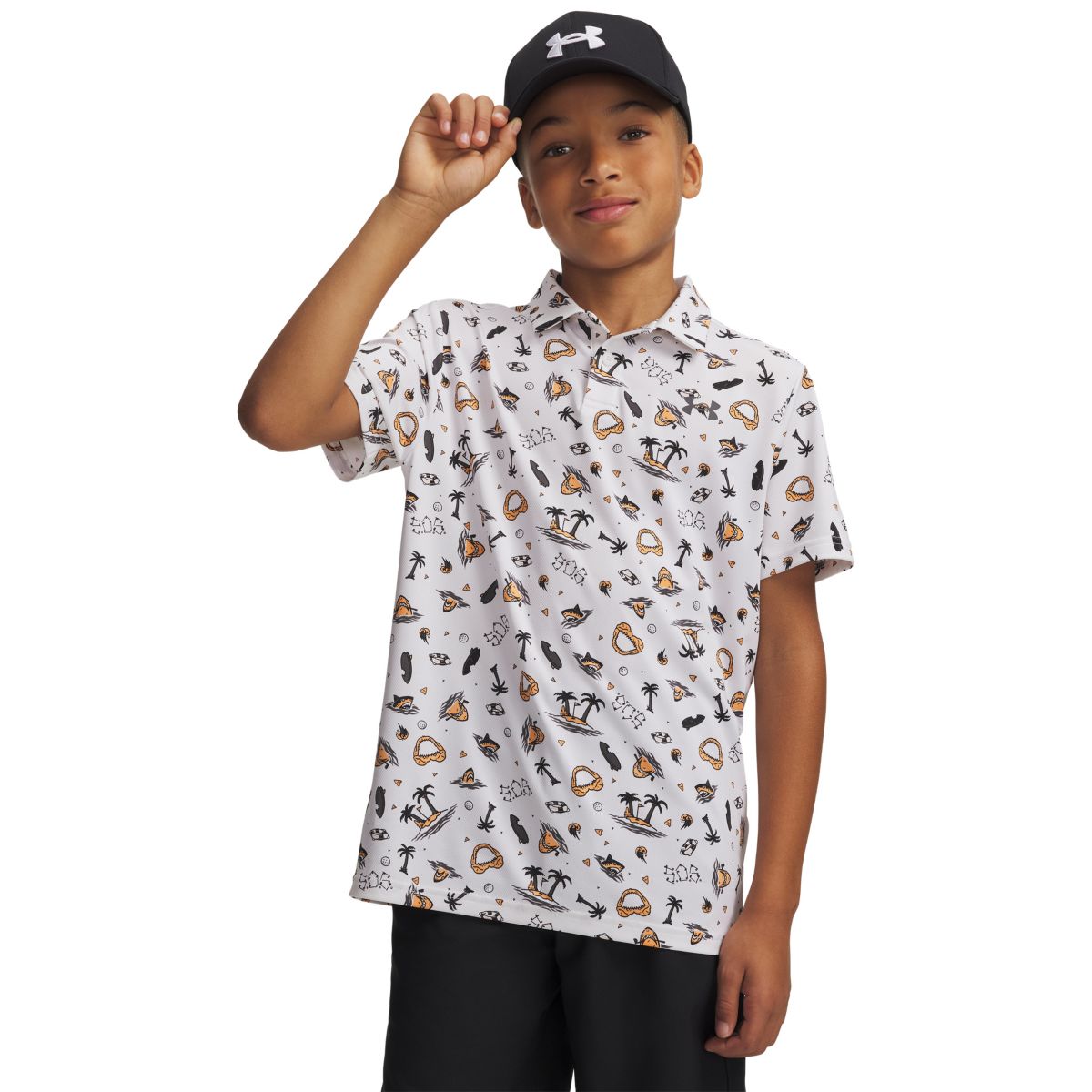 Under Armour Boys' Matchplay Printed Golf Polo - Image 5
