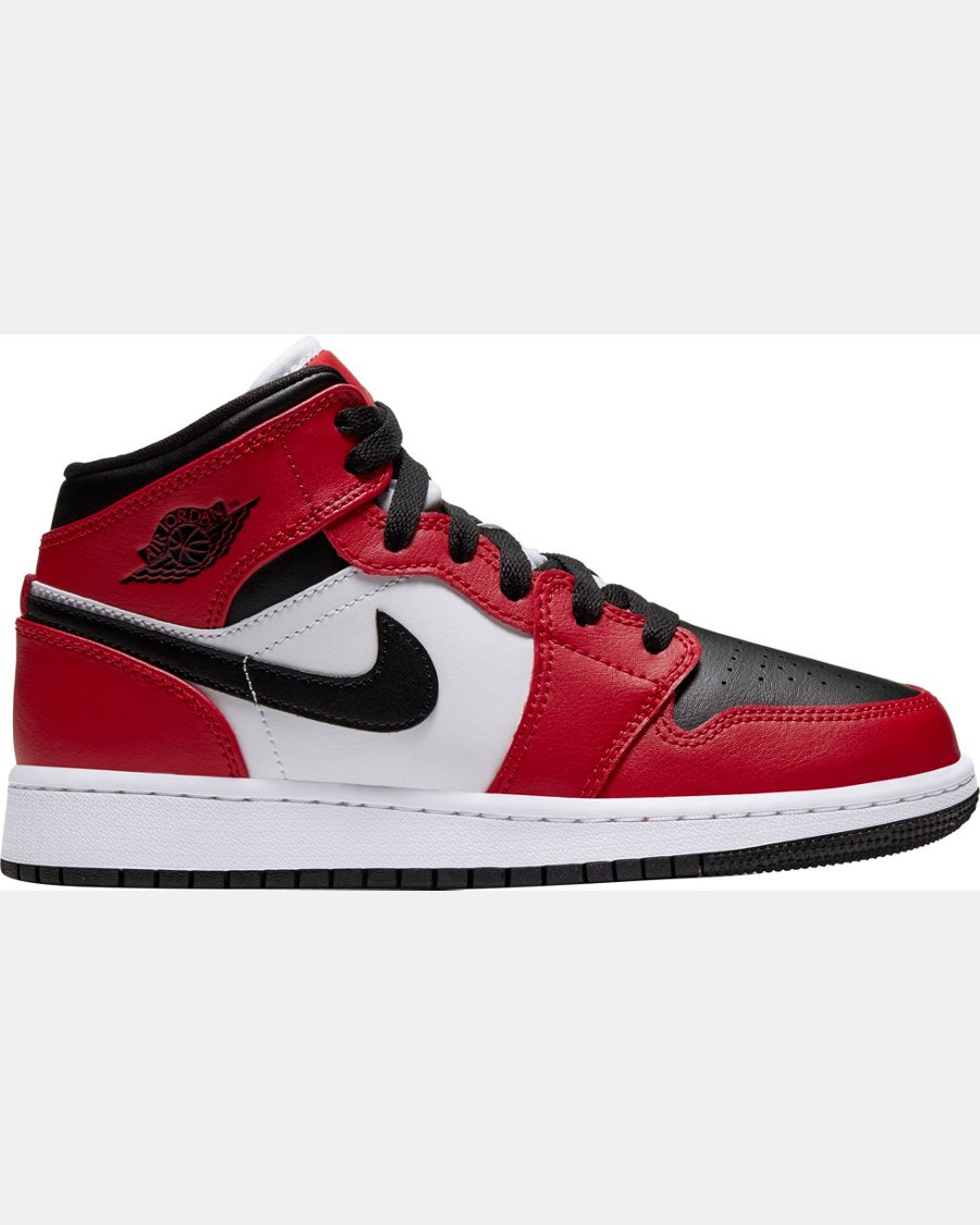 Air Jordan 1 Kids' Grade School Mid Shoes - Image 9