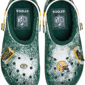 Crocs NFL Classic Green Bay Packers Lined Clogs