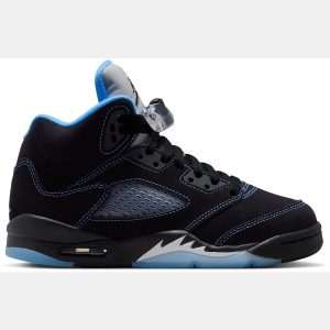 Air Jordan Kids' Grade School 5 Retro "Black Carolina" Basketball Shoes