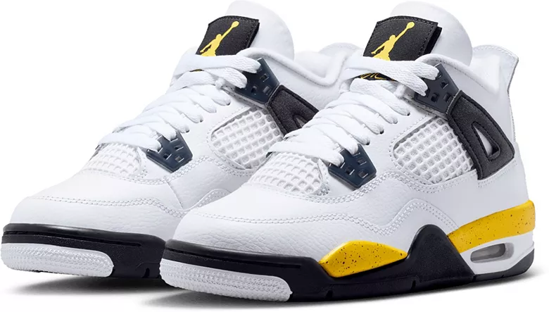 Air Jordan Kids' Grade School 4 Retro Rare Air 'Tour Yellow' Basketball Shoes - Image 6