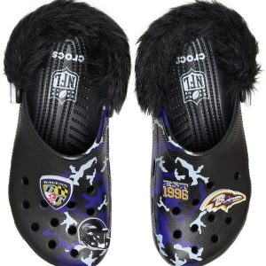 Crocs NFL Classic Baltimore Ravens Lined Clogs