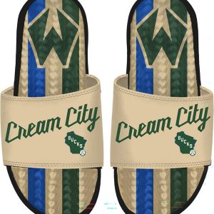 ISlide Adult 2025-26 City Edition Milwaukee Bucks Gel Slide Sandals
