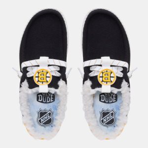 Hey Dude Men's Wally Slip NHL Bruins Shoe