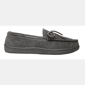 Minnetonka Men's Pile Lined Hardsole Moccasin Slippers