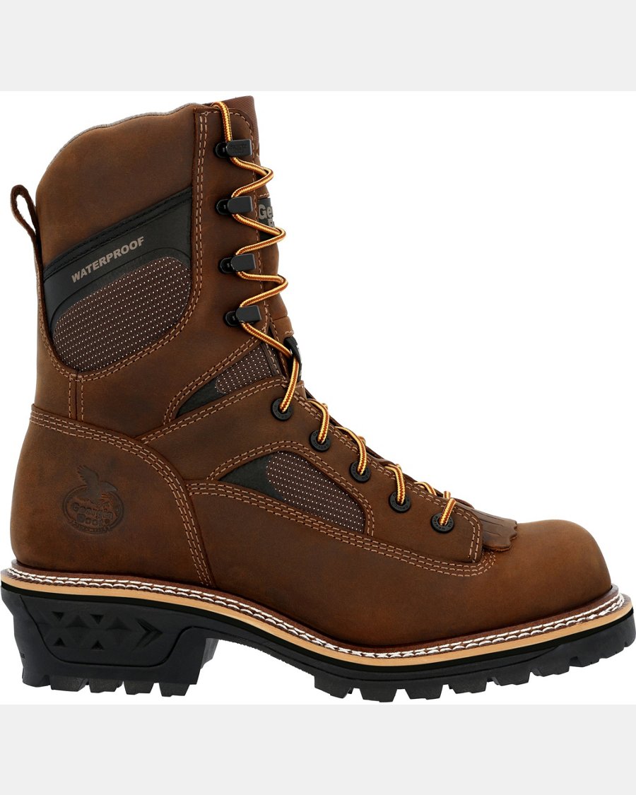 Georgia Boots Men's LTX 9" Logger Waterproof Work Boots - Image 2