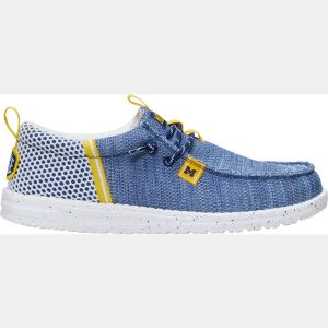 Hey Dude Men's Wally Stretch Sox Michigan Wolverines Shoes