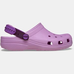 Crocs Kids' Classic Glow Snap Back Strap Clogs