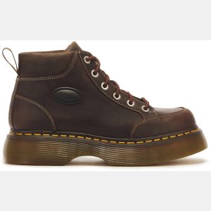 Dr. Martens Women's Buzz 6-Eye Crazy Horse Leather Lace-Up Boots